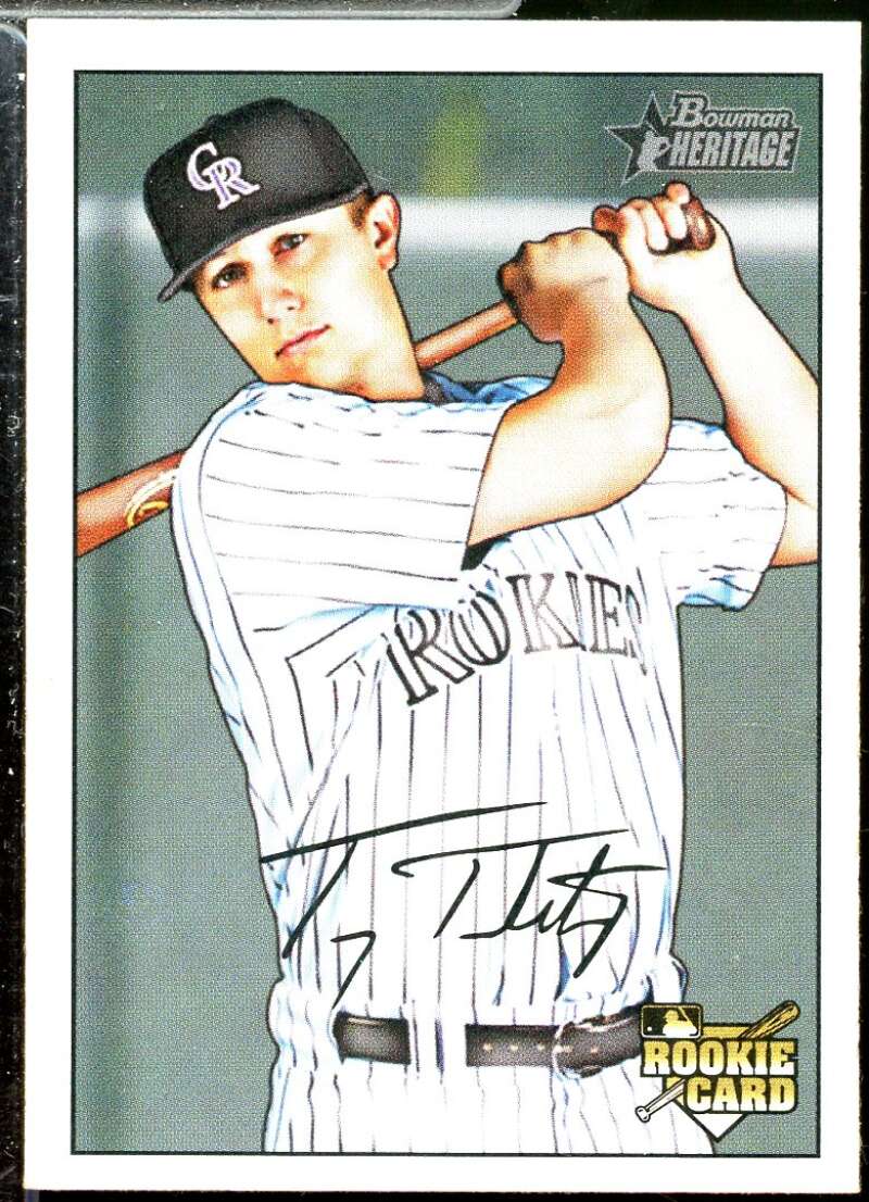 Troy Tulowitzki Rookie Card 2007 Bowman Heritage #248a  Image 1