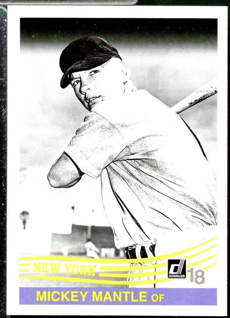 Mickey Mantle RETRO Card 2018 Donruss Blank Backs #254  Image 1