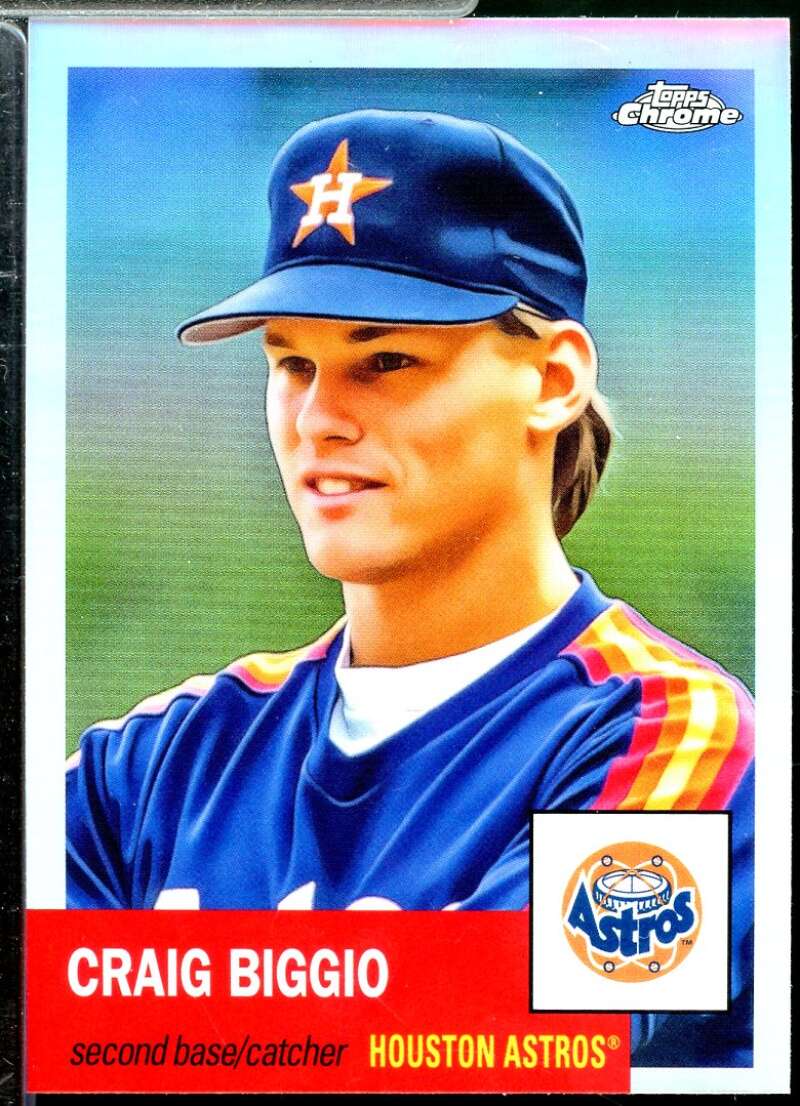 Craig Biggio Card 2022 Topps Chrome Platinum Anniversary Prism Refractors #75  Image 1