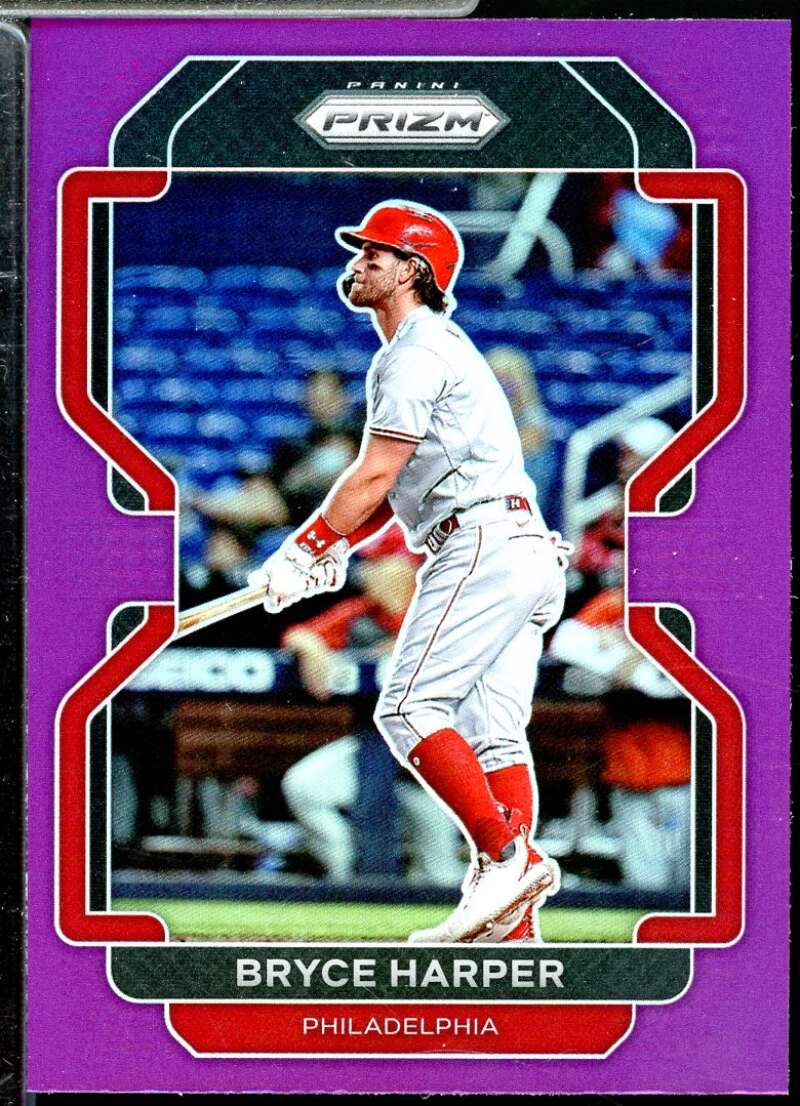 Bryce Harper Card 2022 Panini Prizm Prizms Purple #6  Image 1