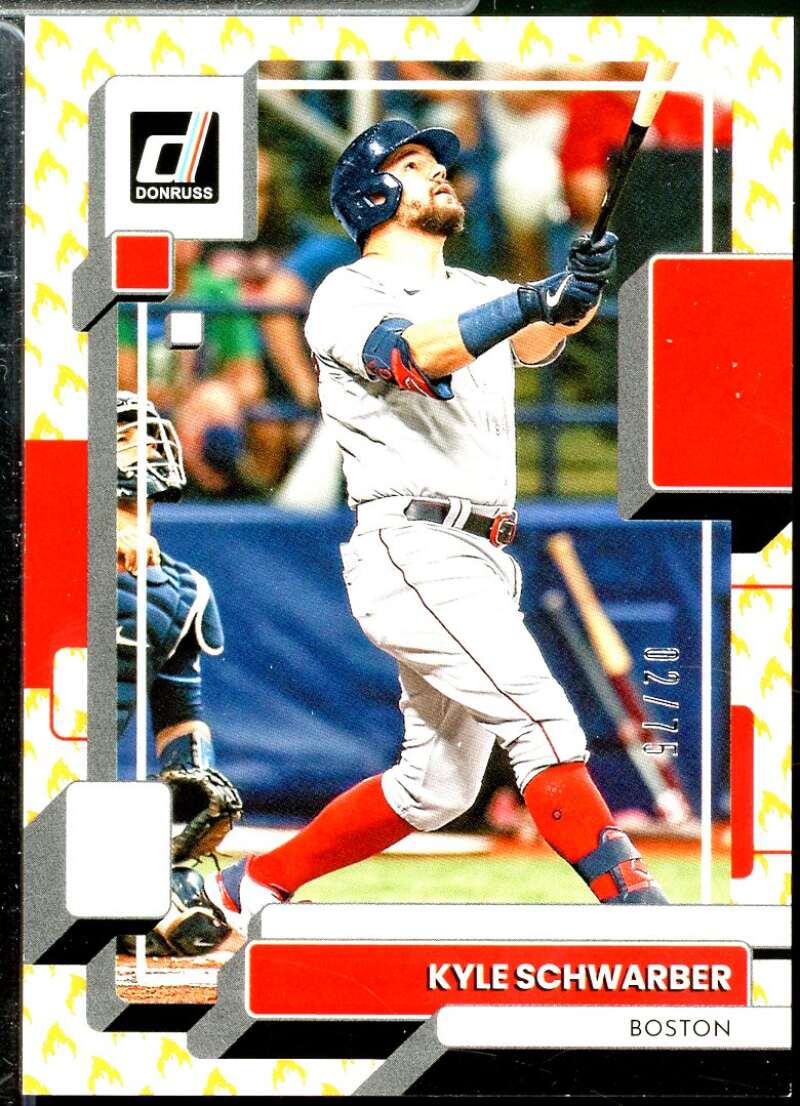Kyle Schwarber Card 2022 Donruss Variations On Fire #144  Image 1