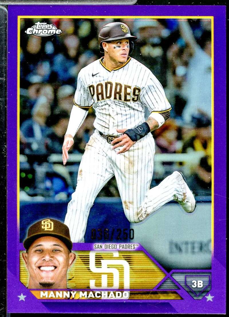 Manny Machado Card 2023 Topps Chrome Purple Refractors #124  Image 1