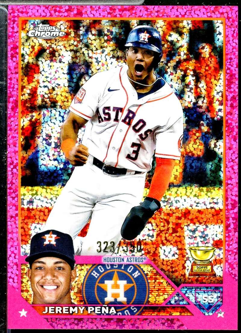 Jeremy Pena Card 2023 Topps Chrome Magenta Speckle Refractors #113  Image 1