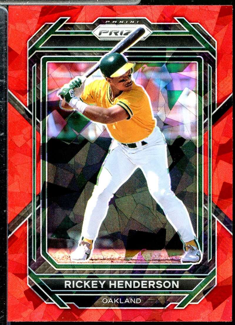 Rickey Henderson Card 2023 Panini Prizm Prizms Red Ice #234  Image 1