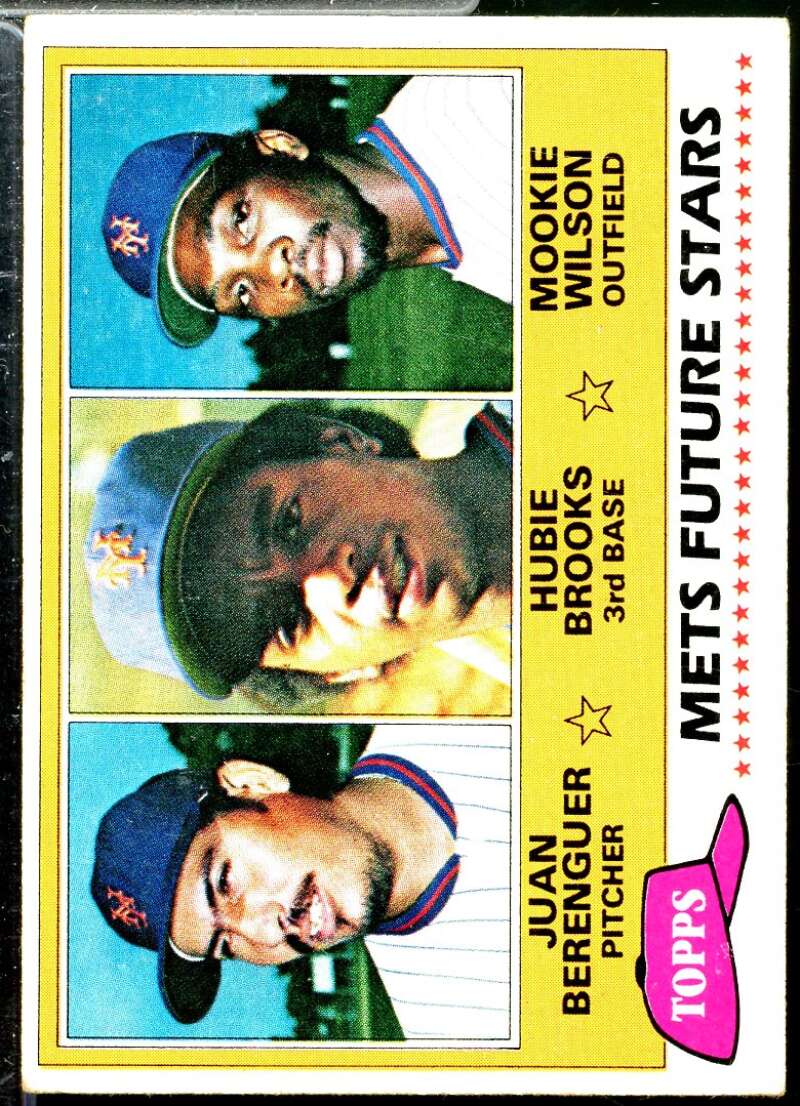 Juan Berenguer/Hubie Brooks RC/Mookie Wilson Rookie Card 1981 Topps #259  Image 1