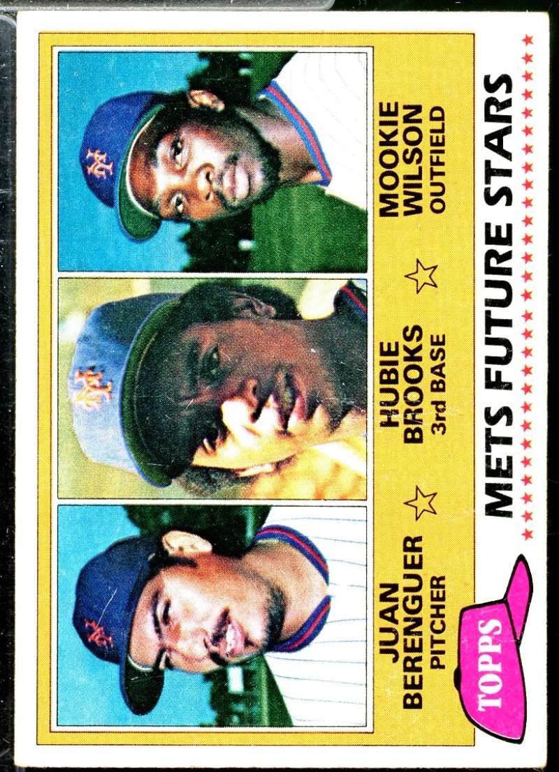 Juan Berenguer/Hubie Brooks RC/Mookie Wilson Rookie Card 1981 Topps #259  Image 1