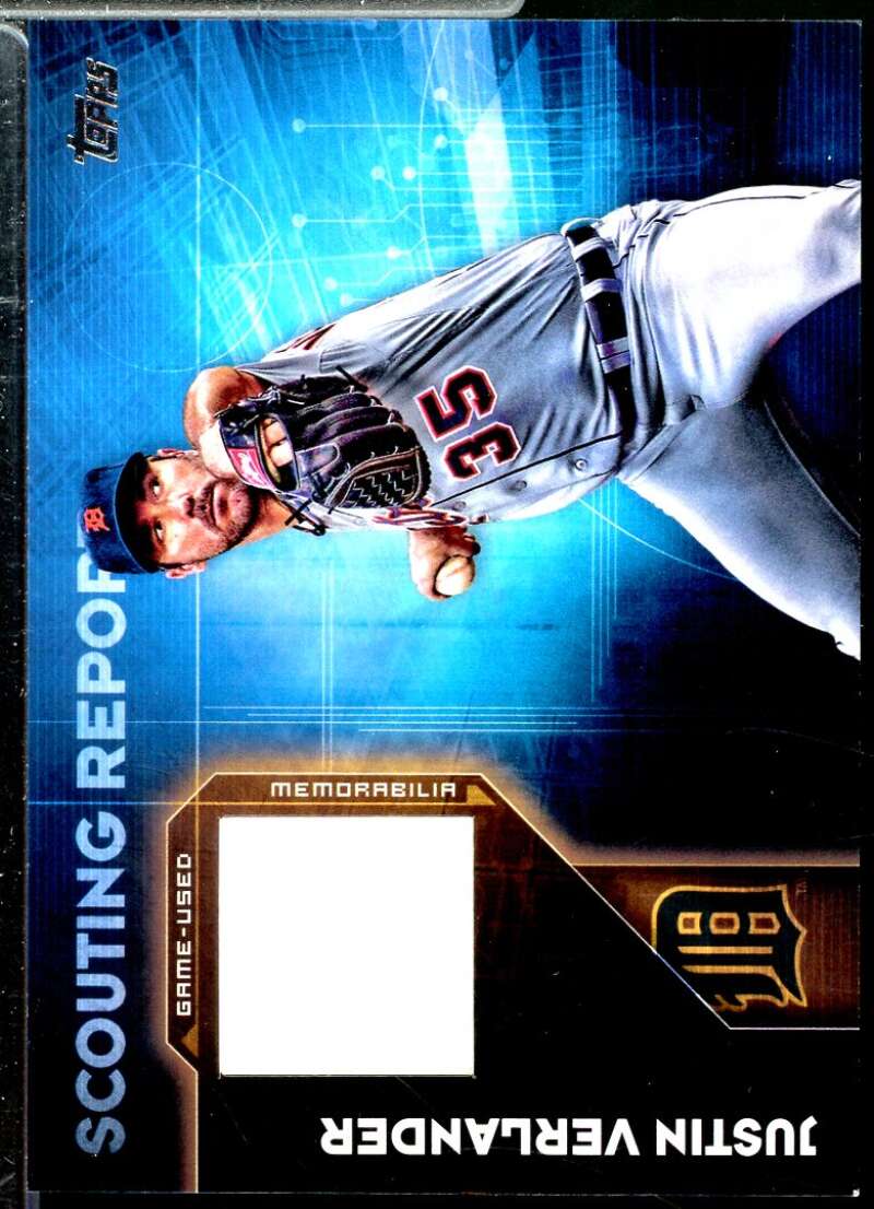Justin Verlander Card 2016 Topps Scouting Report Relics #SRRJVE  Image 1
