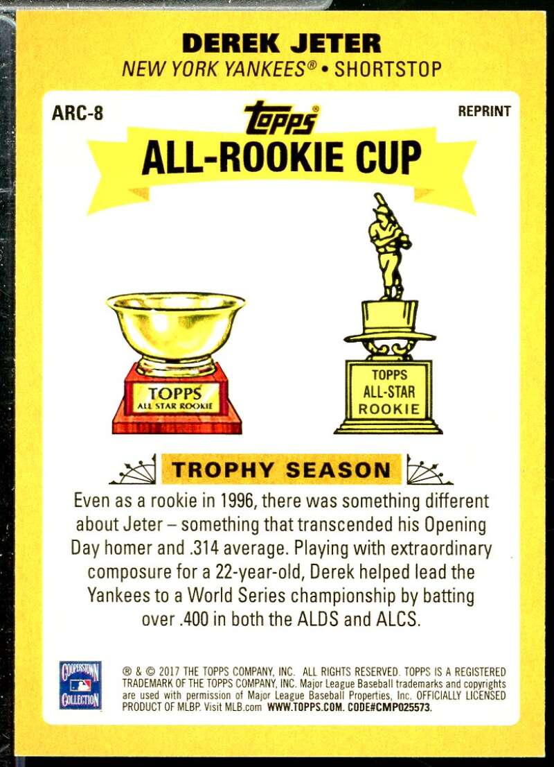 Derek Jeter Card 2017 Topps Update All Rookie Cup #ARC8  Image 2
