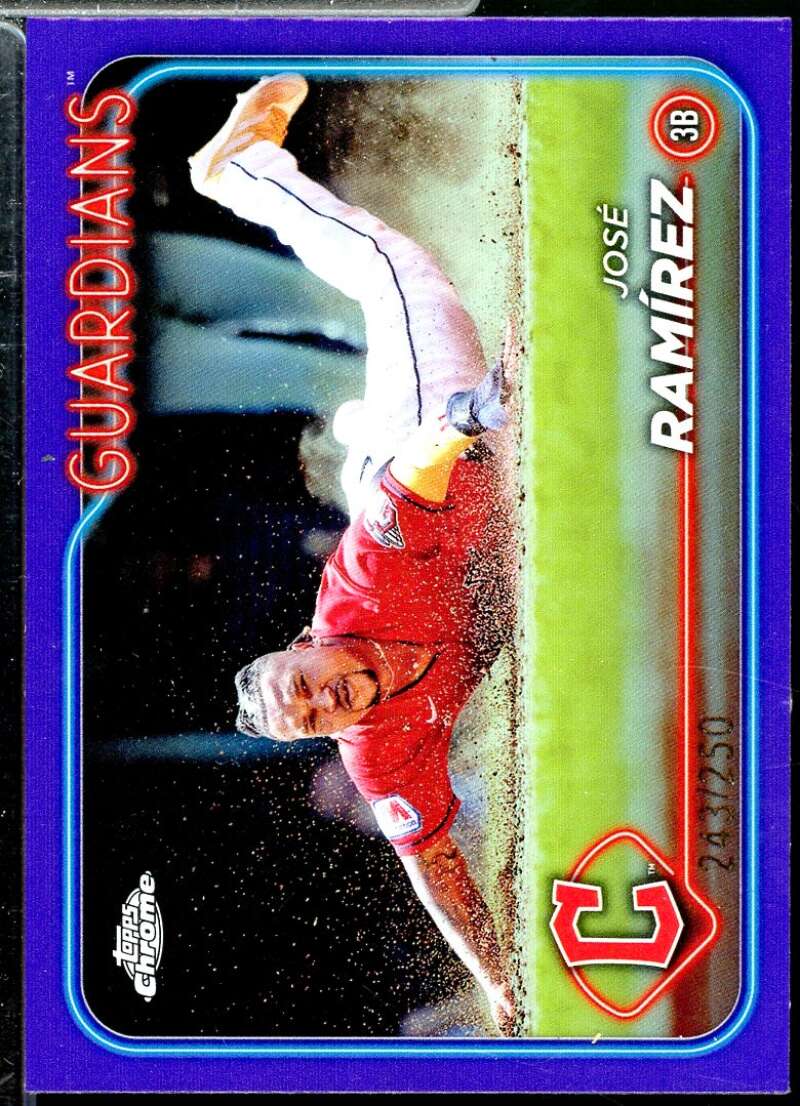 Jose Ramirez Card 2024 Topps Chrome Purple Refractors #173  Image 1