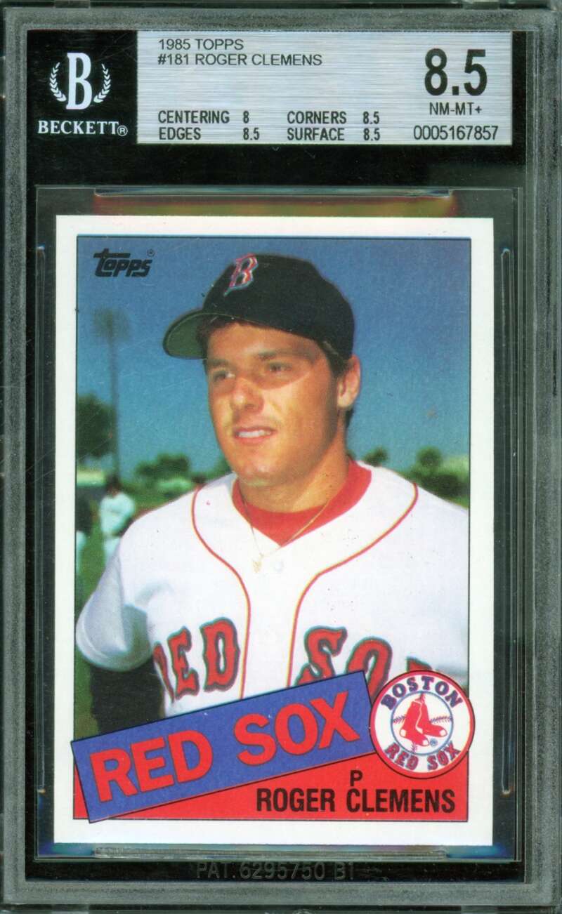 Roger Clemens Rookie Card 1985 Topps #181 BGS 8.5 Image 1