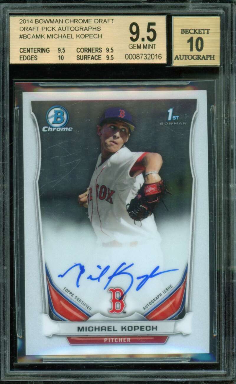 Michael Kopech Rookie Card 2014 Bowman Chrome Draft #bcamk BGS 9.5 Image 1