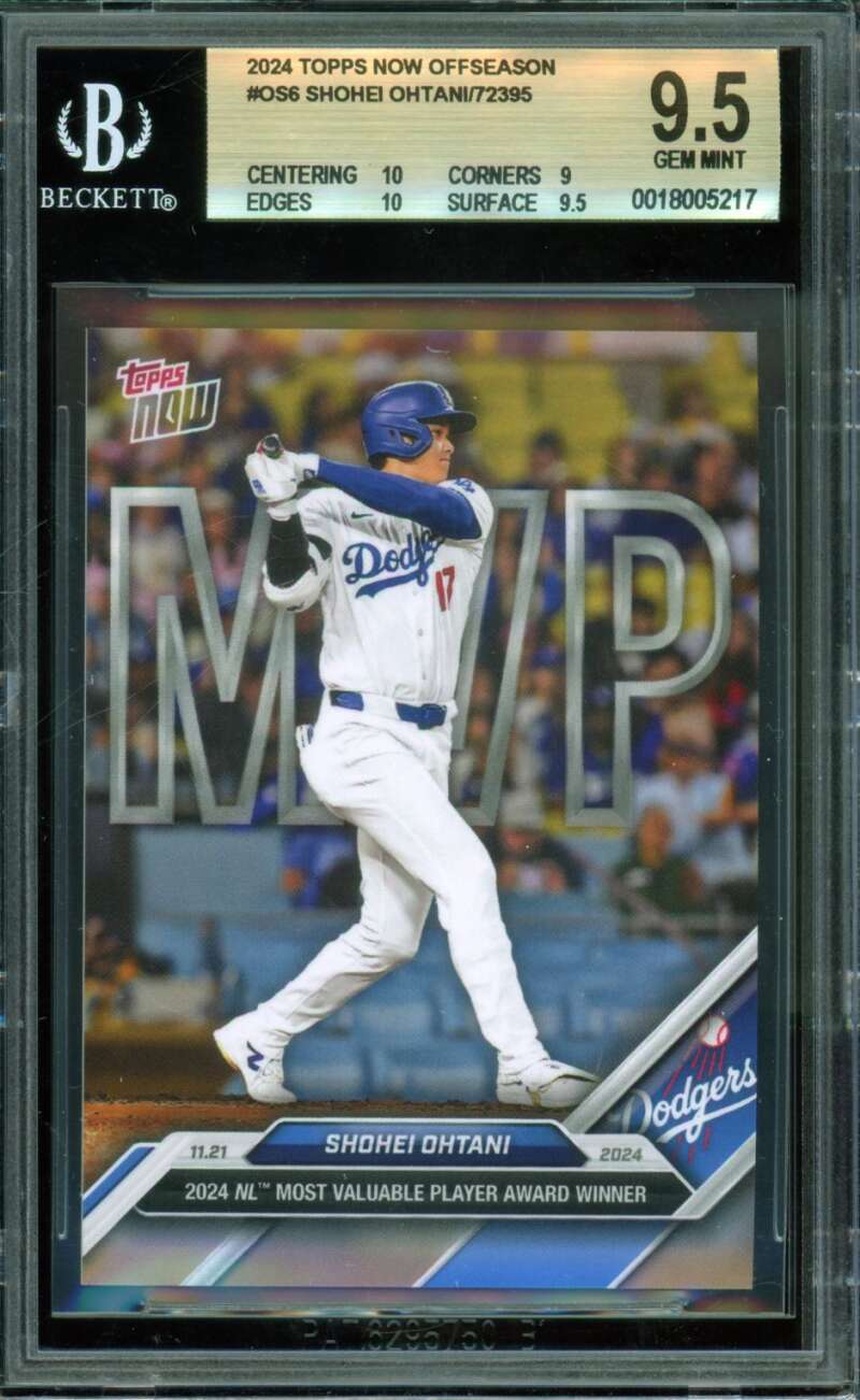 Shohei Ohtani Card 2024 Topps Now Offseason #OS6 BGS 9.5 Image 1