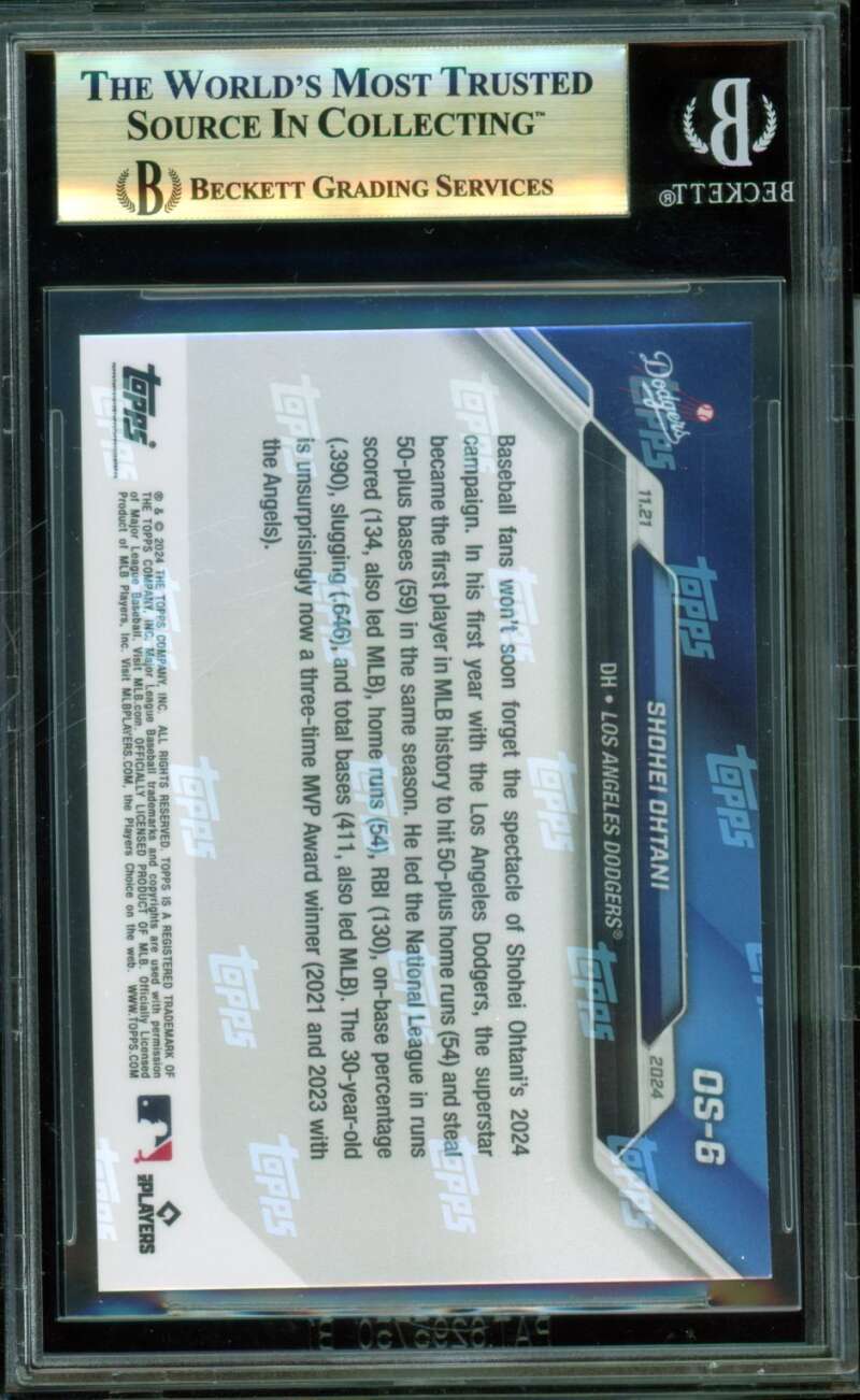 Shohei Ohtani Card 2024 Topps Now Offseason #OS6 BGS 9.5 Image 2