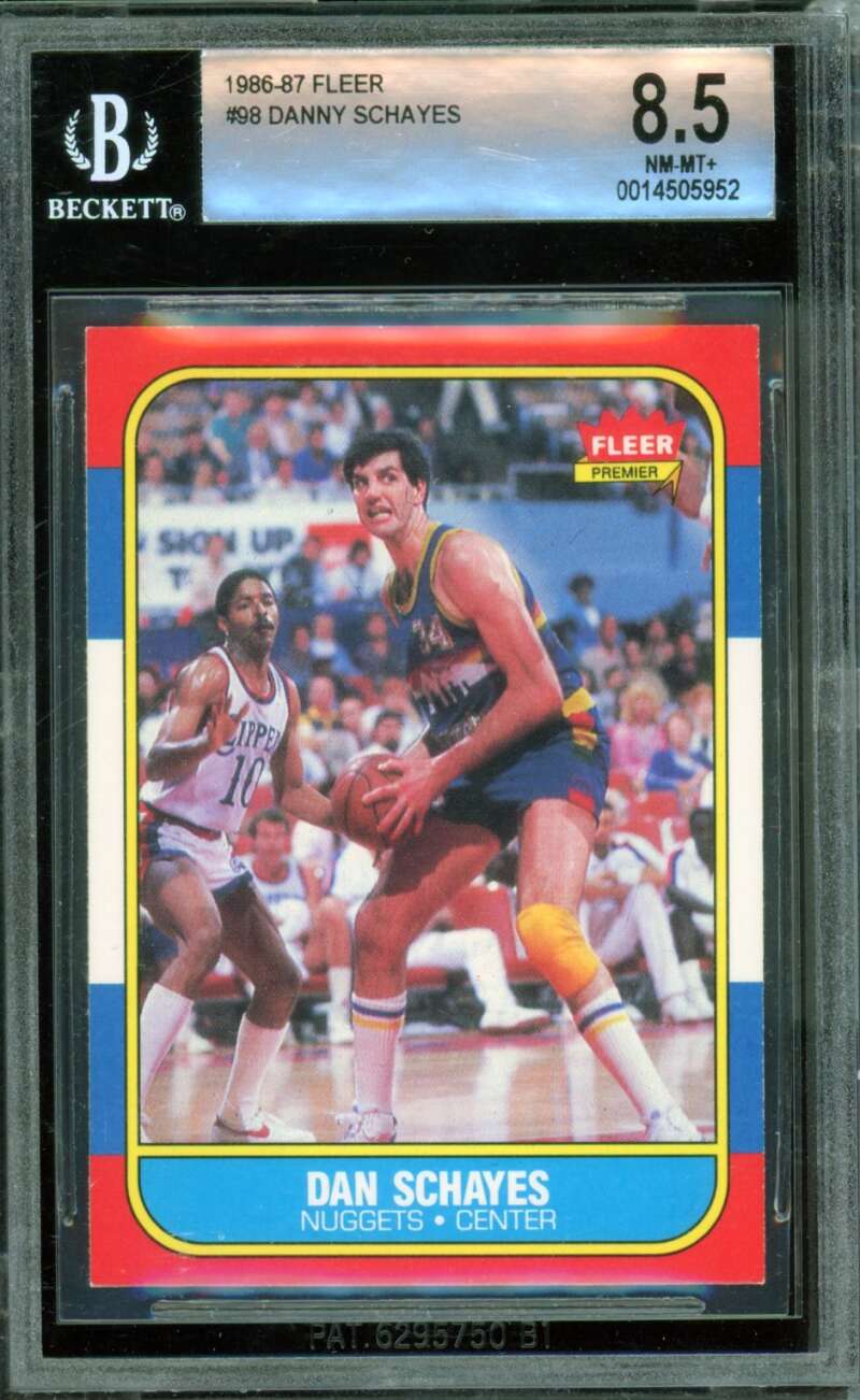 Danny Schayes Card 1986-87 Fleer #98 BGS 8.5 Image 1
