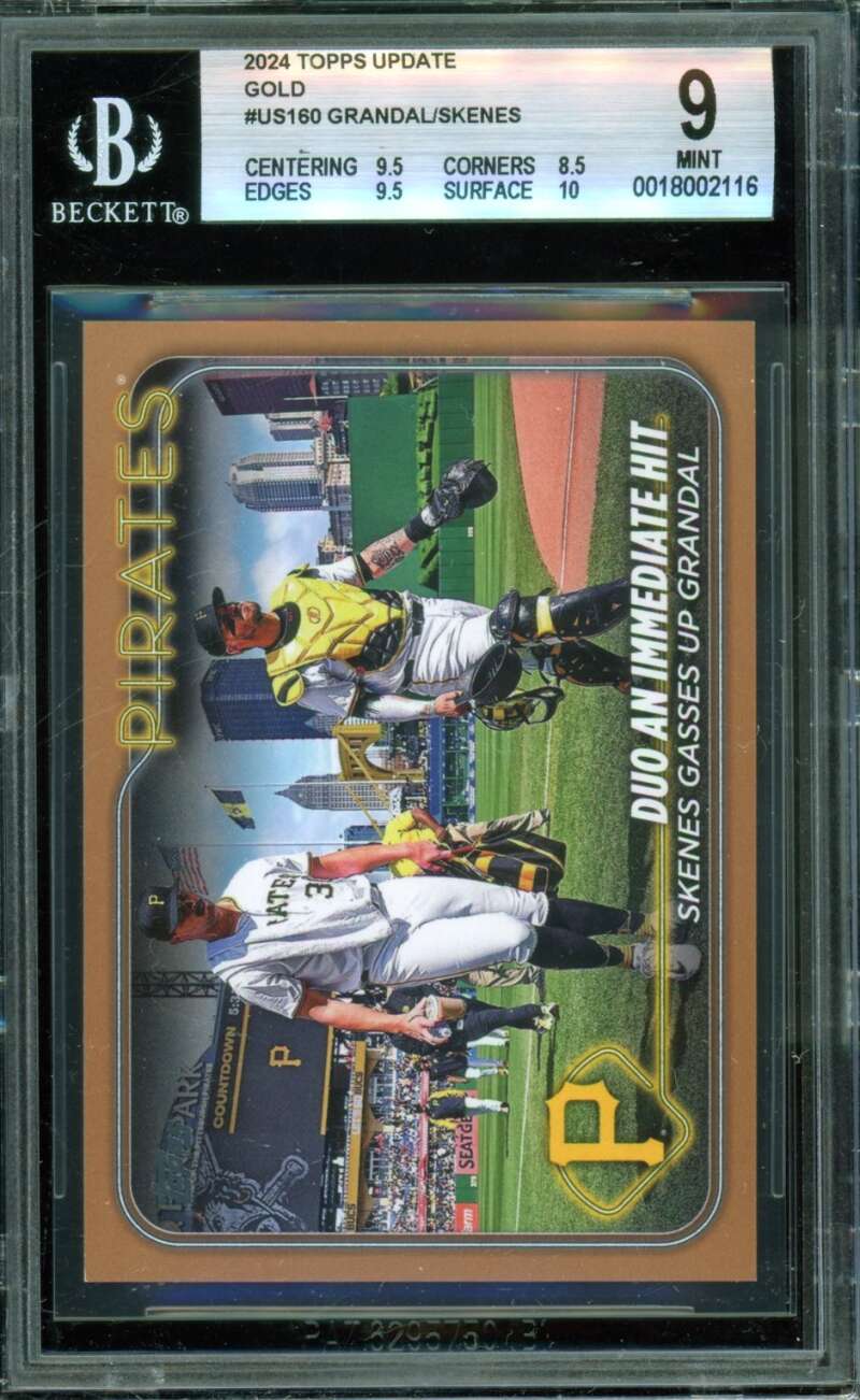 Paul Skenes Rookie Card 2024 Topps Update Gold #US160 BGS 9 Image 1