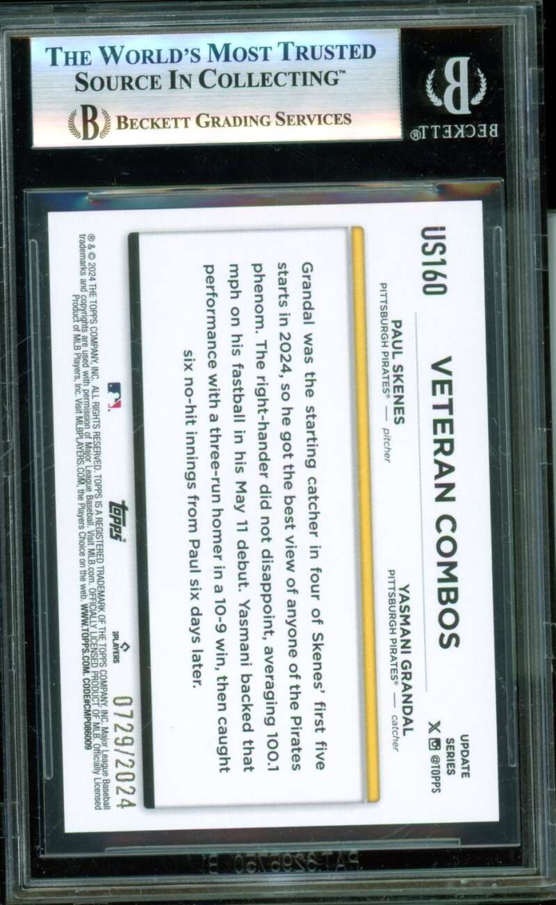 Paul Skenes Rookie Card 2024 Topps Update Gold #US160 BGS 9 Image 2