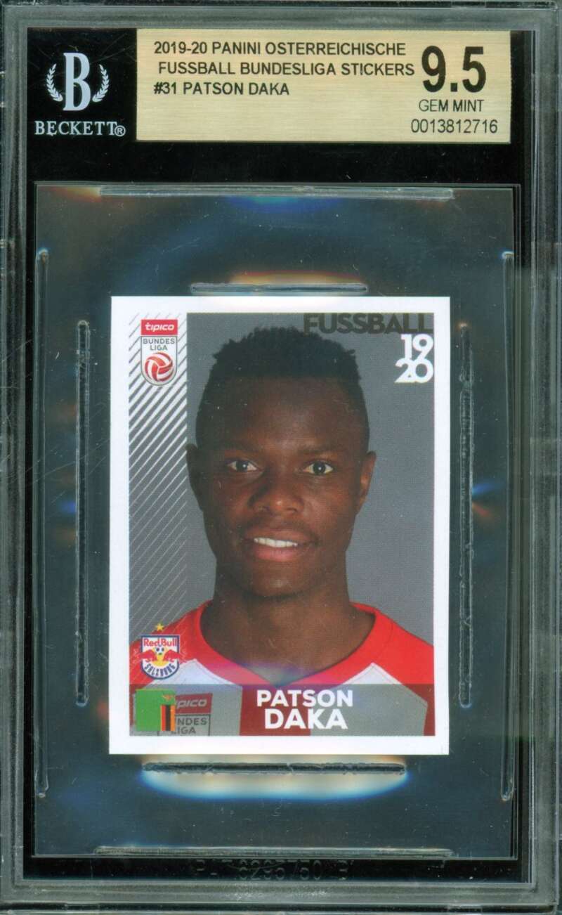Patson Daka 2019-20 Panini Osterreichische Bundesliga Stickers #31 BGS 9.5 Image 1