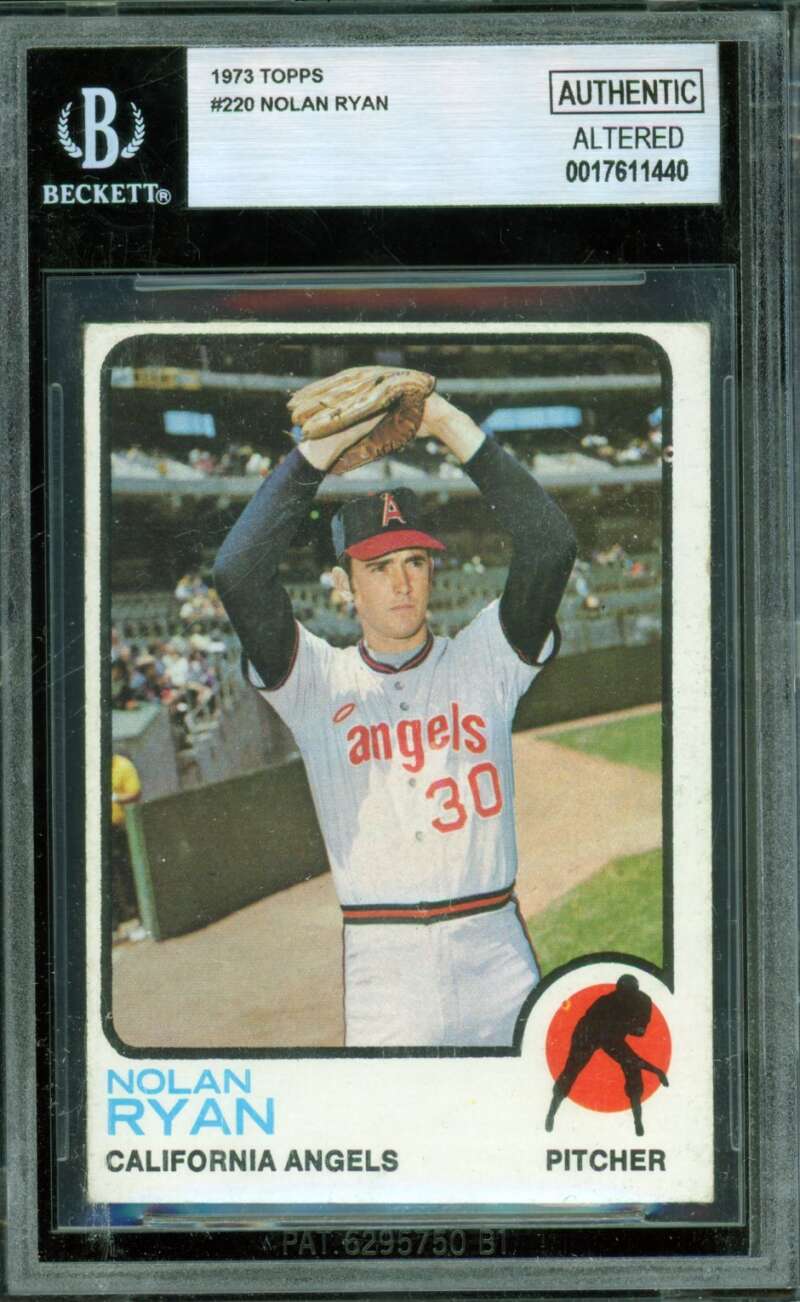 Nolan Ryan Card 1973 Topps #220 BGS Authentic Altered Image 1