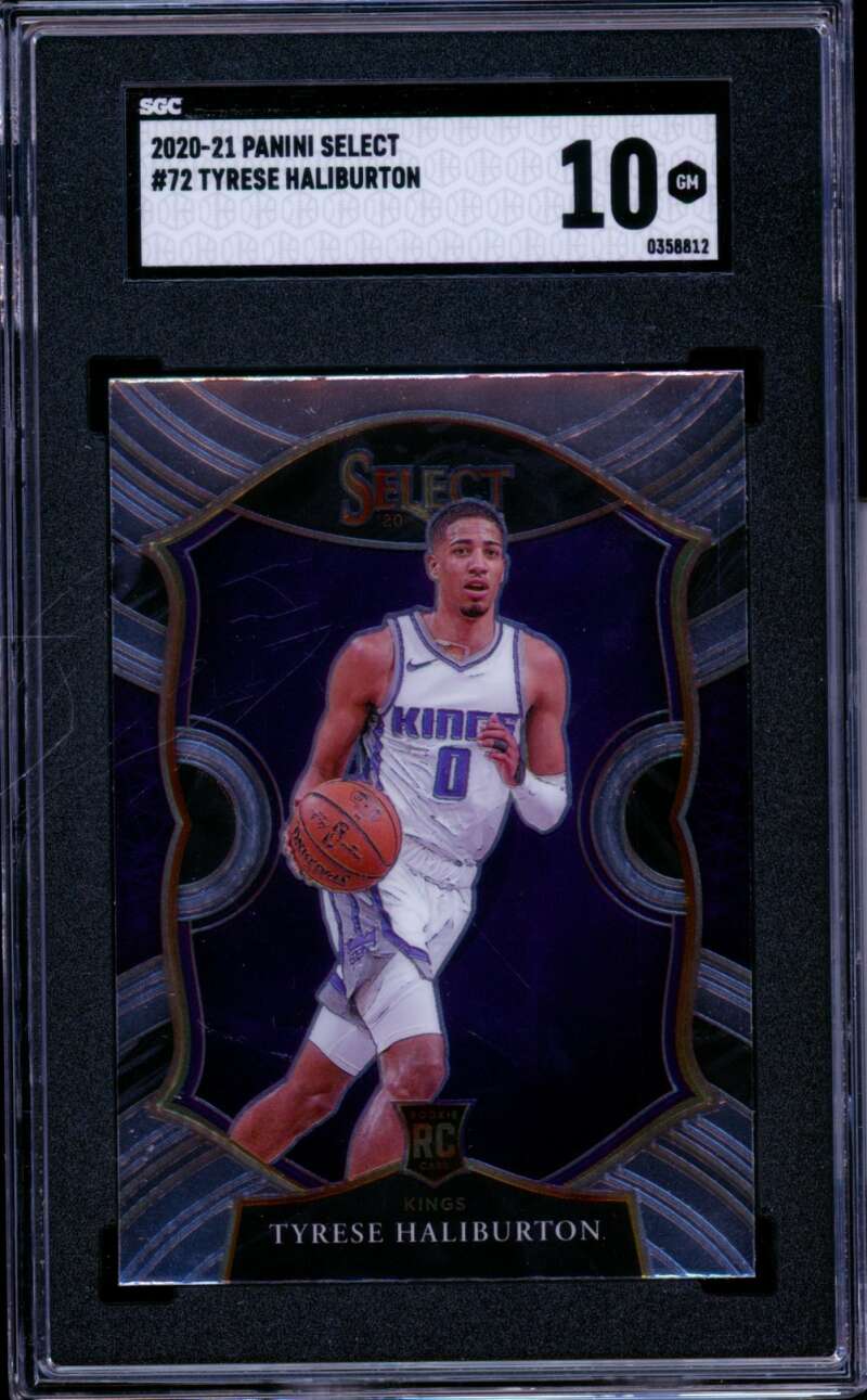 Tyrese Haliburton Rookie Card 2020-21 Panini Select #72 SGC 10 Image 1