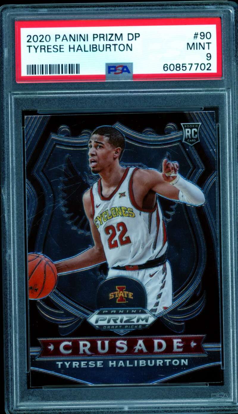 Tyrese Haliburton Rookie Card 2020-21 Panini Prizm DP #90 PSA 9 Image 1