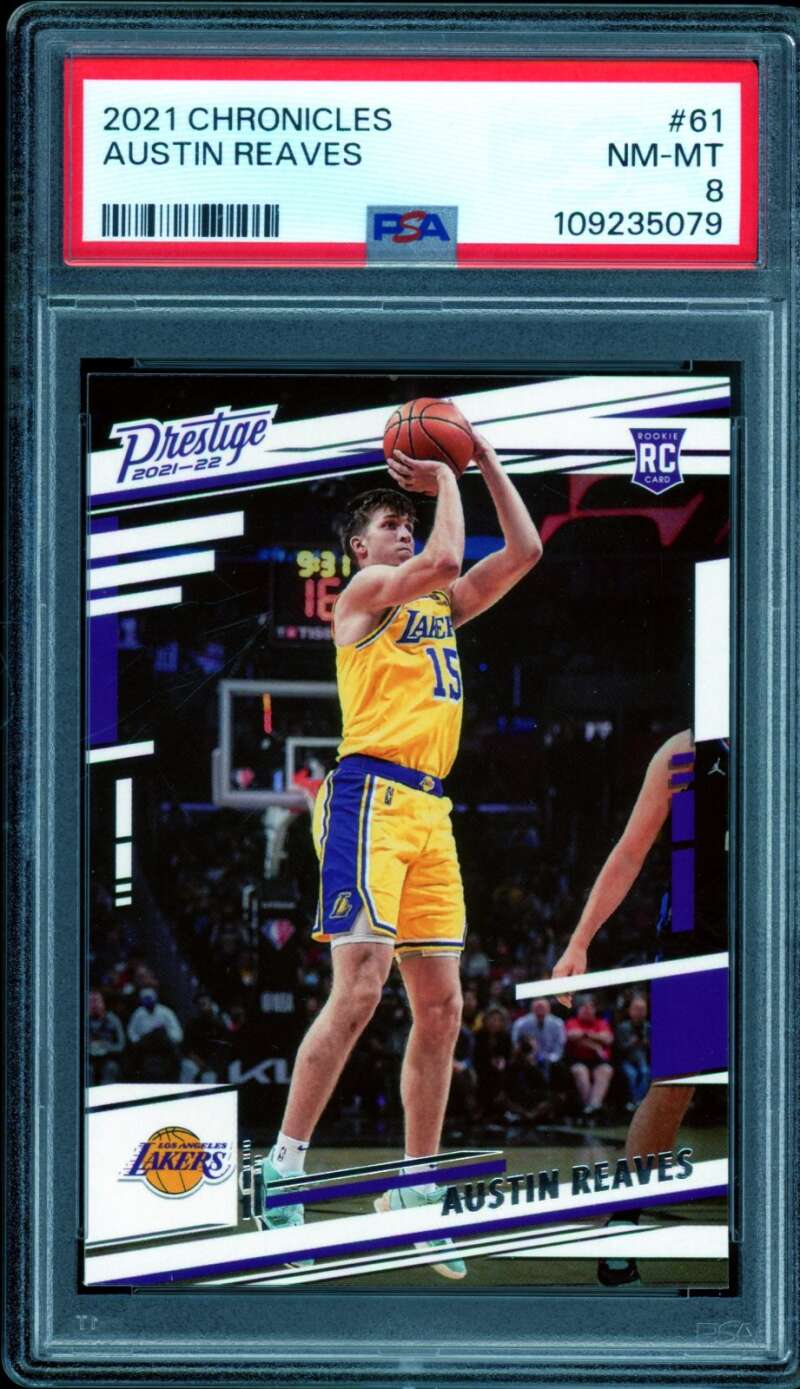 Austin Reaves Rookie Card 2021-22 Chronicles #61 PSA 8 Image 1