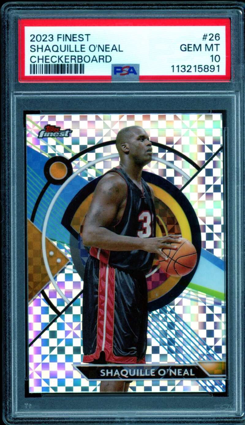 Shaquille O'Neal Card 2023-24 Finest Checkerboard #26 (pop 1) PSA 10 Image 1