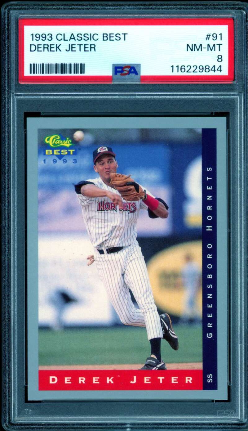 Derek Jeter Rookie Card 1993 Classic Best #91 PSA 8 Image 1