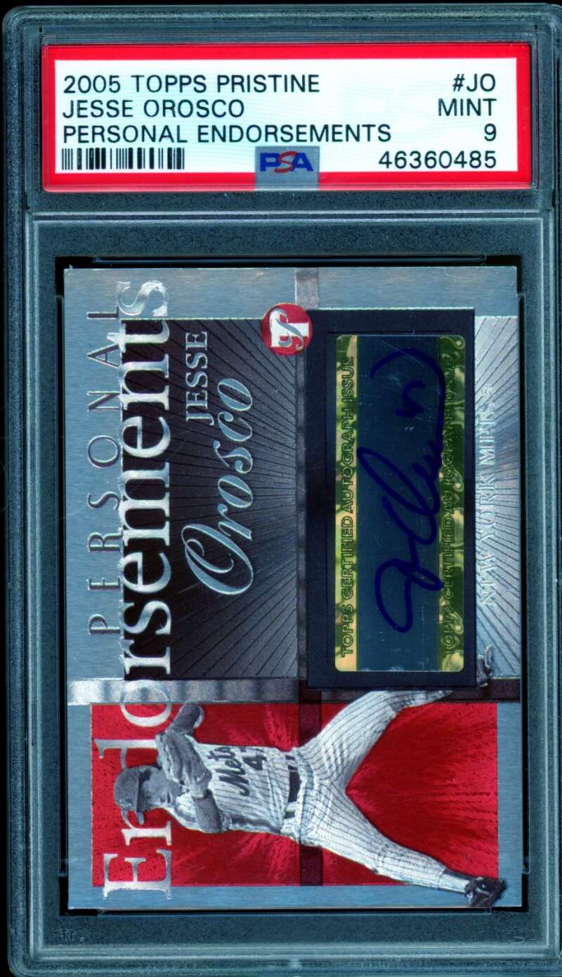 Jesse Orosco Card 2005 Topps Pristine Personal Endorsements #Jo (pop 2) PSA 9 Image 1