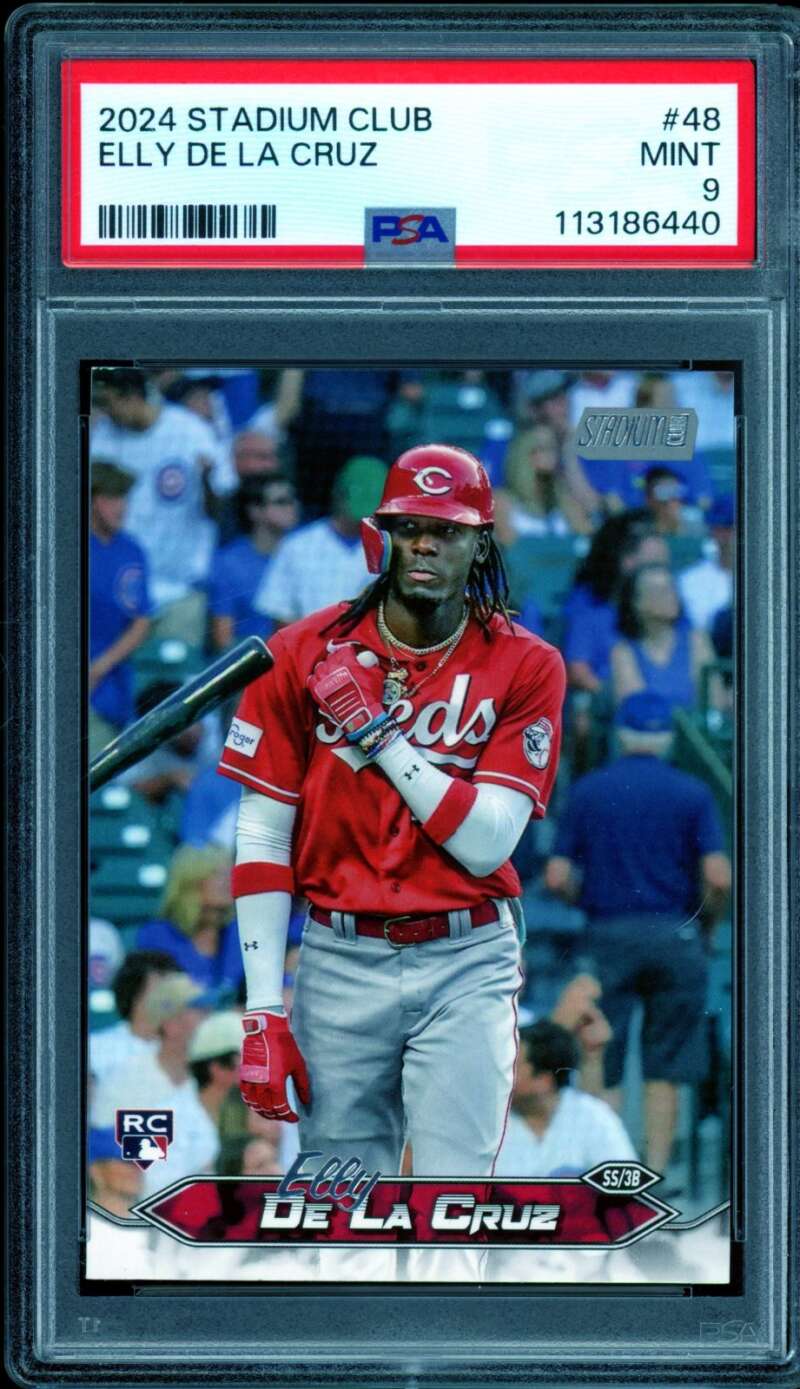Elly De La Cruz Rookie Card 2024 Stadium Club #48 PSA 9 Image 1