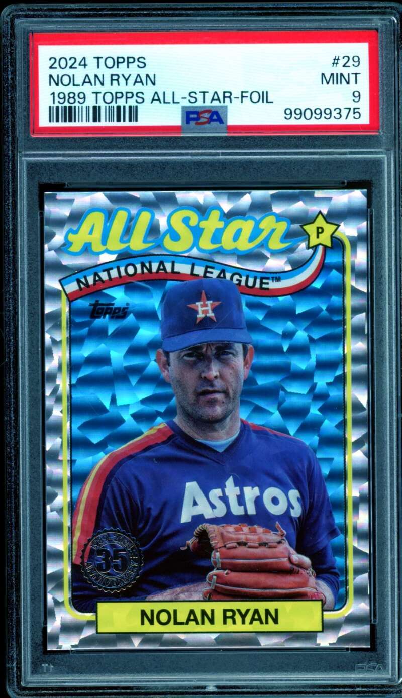 Nolan Ryan Card 2024 Topps 1989 All-Star Foil #29 (pop 3) PSA 9 Image 1