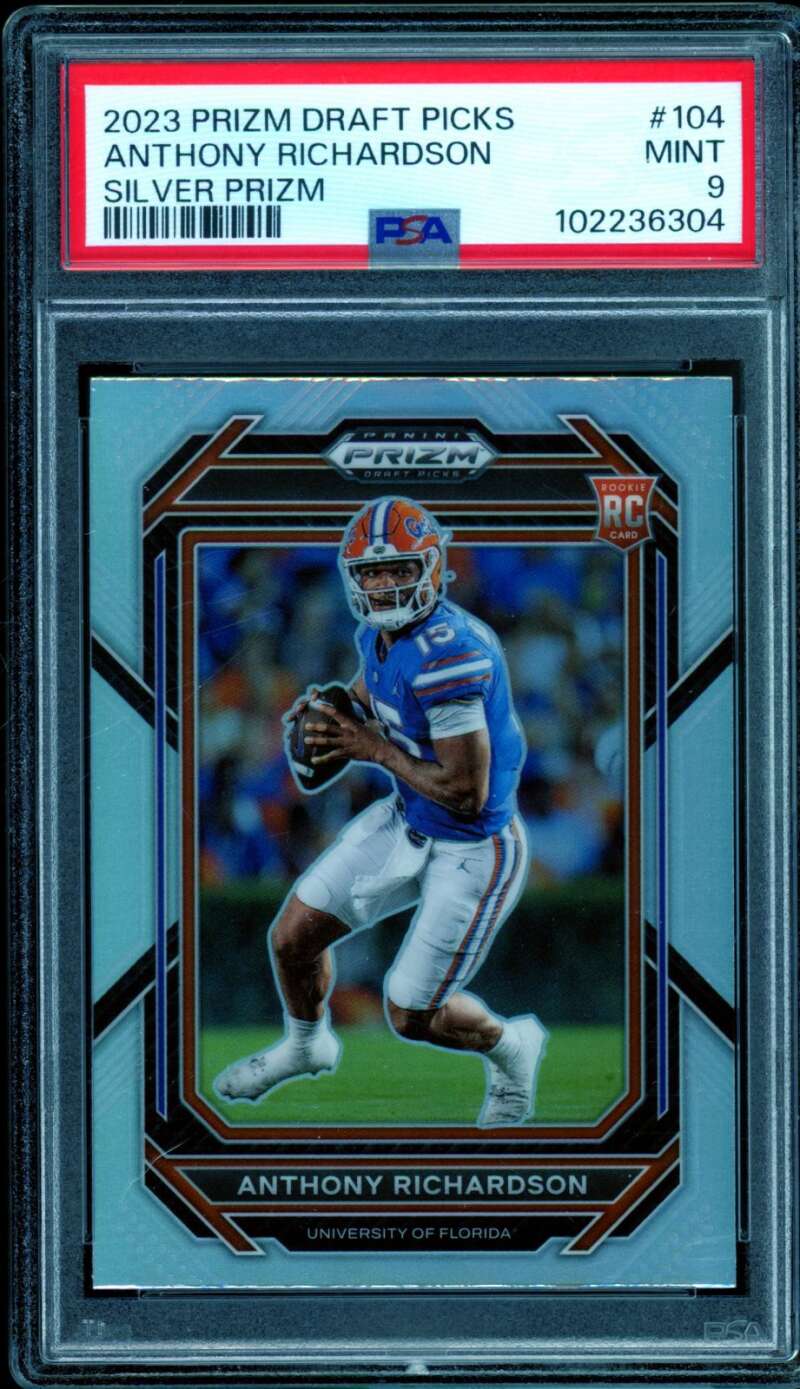Anthony Richardson Rookie Card 2023 Prizm Draft Picks Silver #104 PSA 9 Image 1