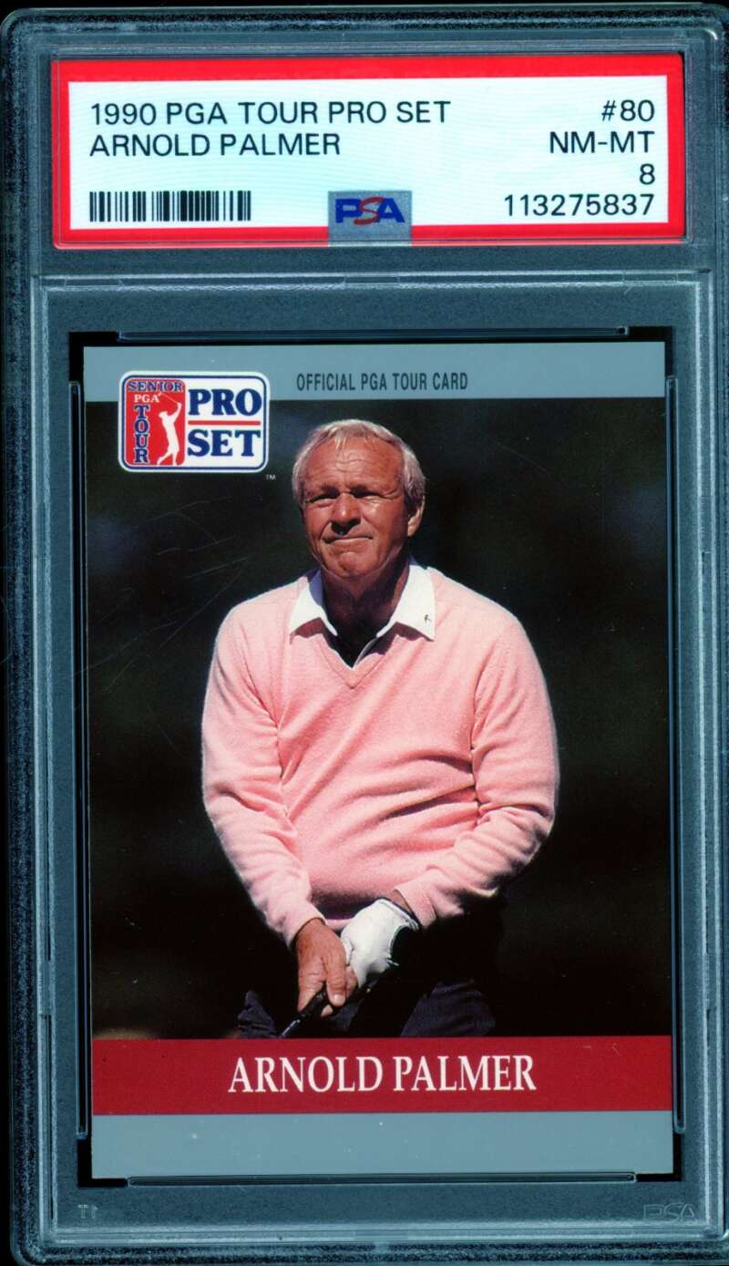 Arnold Palmer Card 1990 Pro Set #80 PSA 8 Image 1