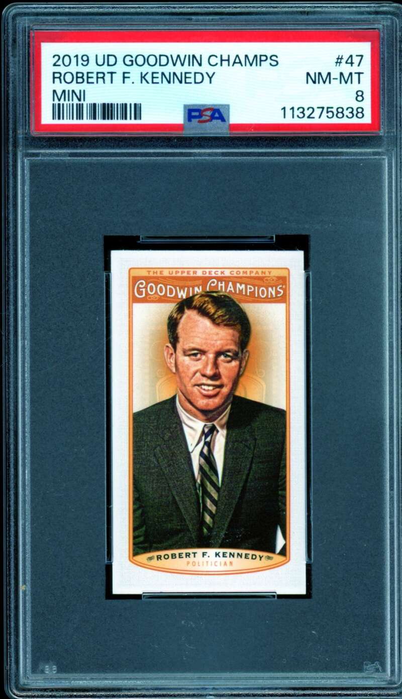 Robert F. Kennedy Card 2019 Upper Deck Goodwin Champions #47 (pop 1) PSA 8 Image 1