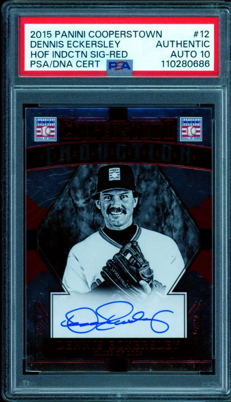 Dennis Eckersley Card 2015 Panini Cooperstown Authentic Autograph #12 PSA/DNA 10 Image 1