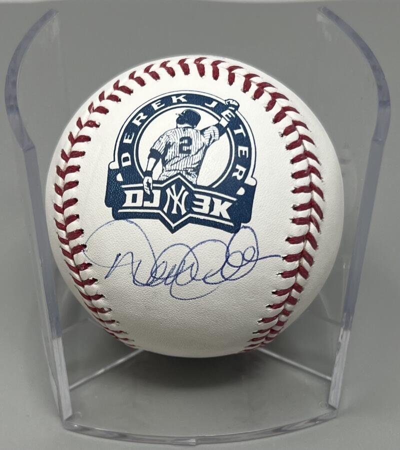 Derek Jeter Autograph Signed Derek Jeter Logo NY Ball MLB Authentic Image 1