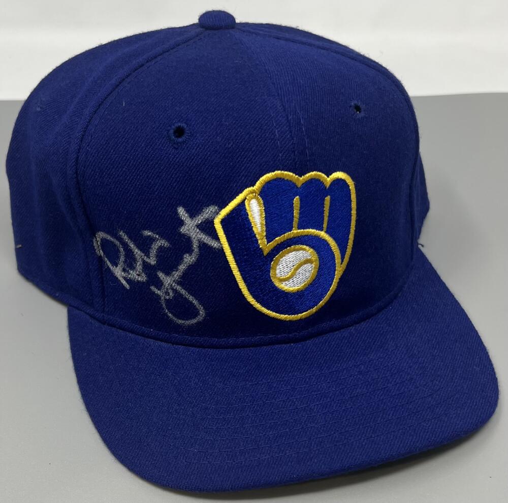 Robin Yount Autograph Signed Brewers Baseball Hat  JSA Authentic Image 1