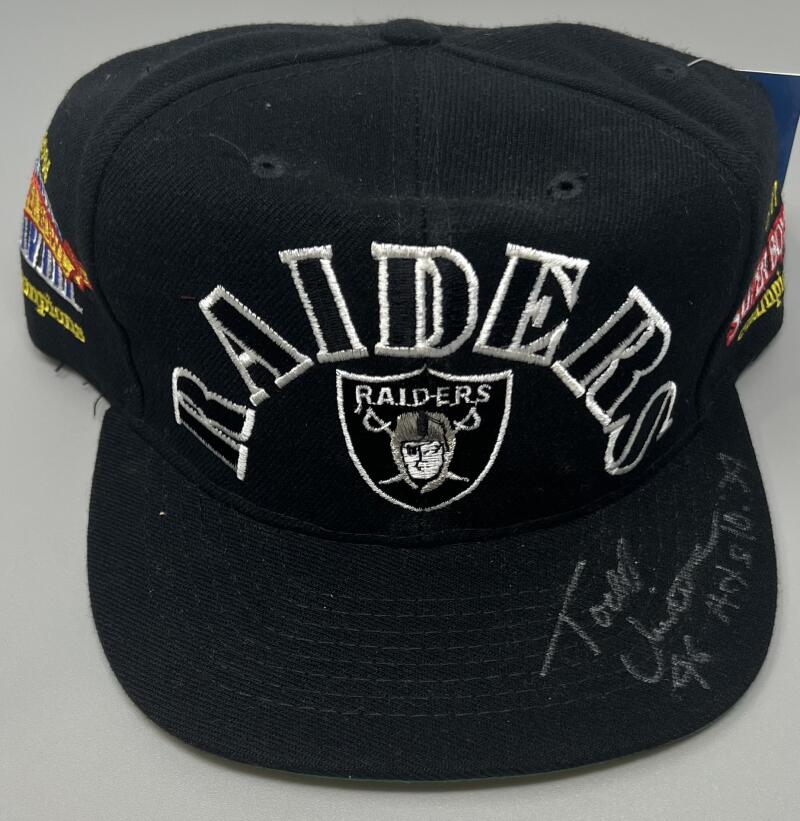 Todd Christensen Autograph Signed Oakland Raiders Football Hat  JSA Authentic Image 1