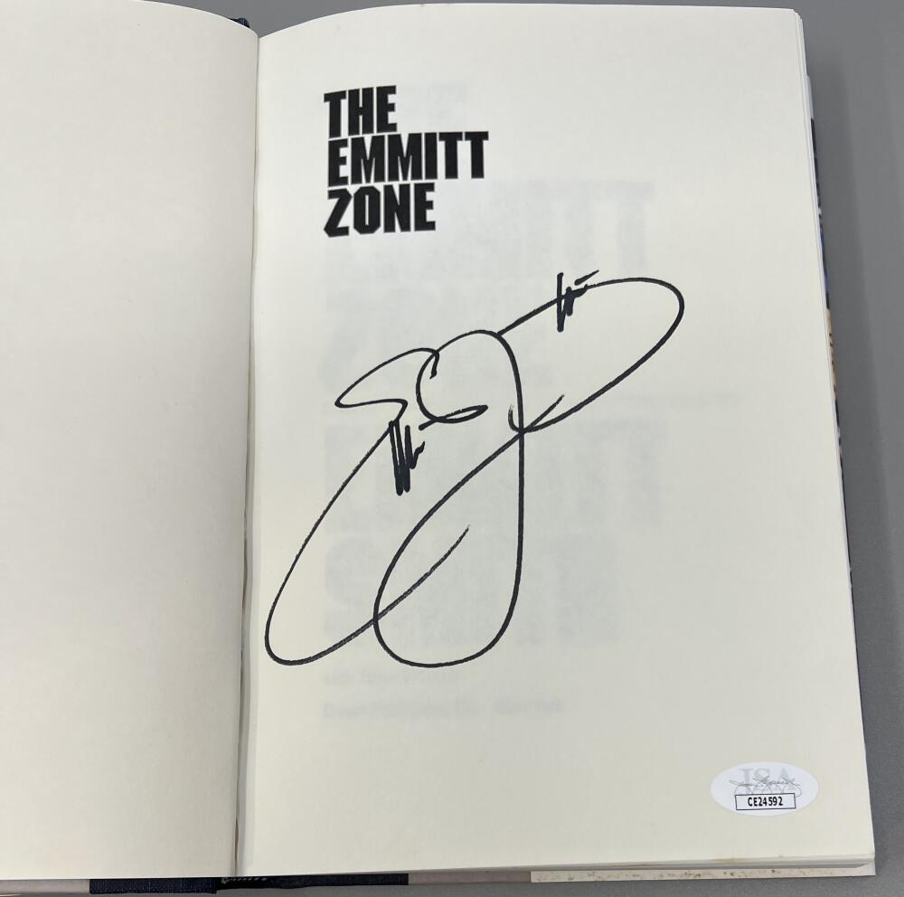 Emmitt Smith Signed Autographed The Emmitt Zone Book JSA Authentic Image 3