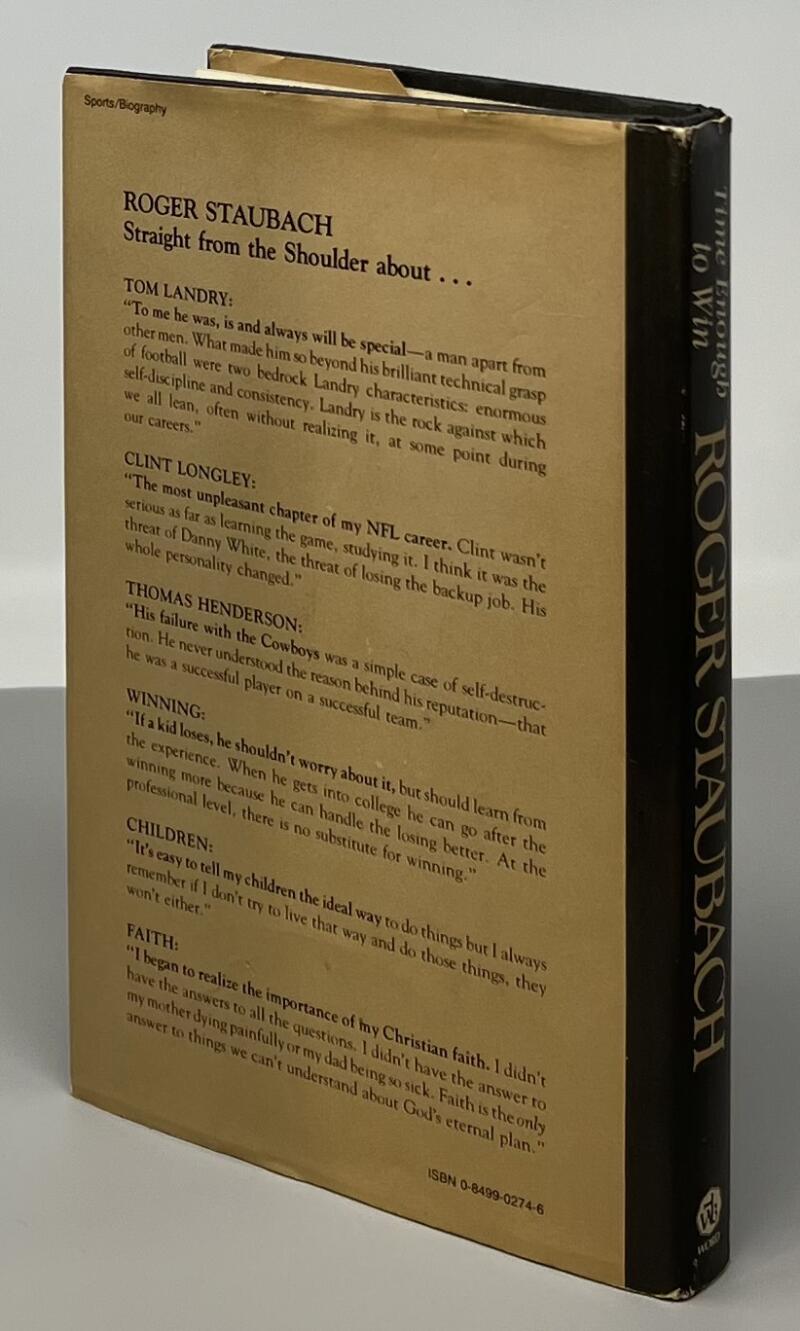 Roger Staubach Signed Autographed Time Enough To Win Book JSA Authentic Image 2