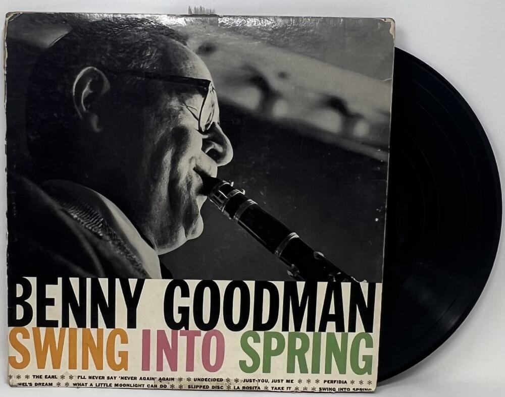 Benny Goodman Autographed Signed Swing Into Spring Album Cover JSA Authentic Image 1