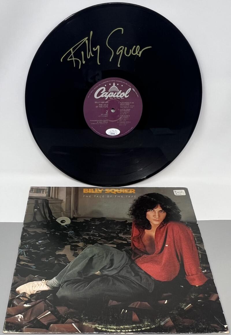 Billy Squier Autographed Signed The Tale Of The Tape Album Cover JSA Authentic Image 1