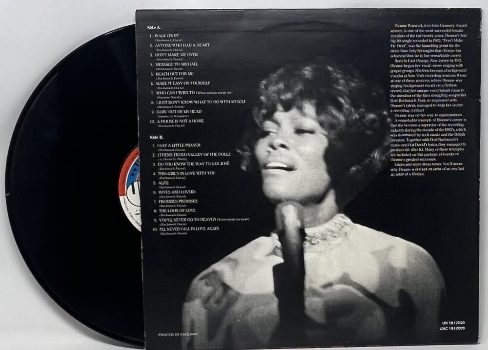 Dionne Warwick Autographed Signed 20 Golden Greats Album Cover JSA Authentic Image 2