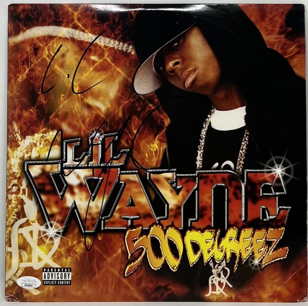 Lil Wayne Autographed Signed 500 Degreez Album Cover JSA Authentic Image 1