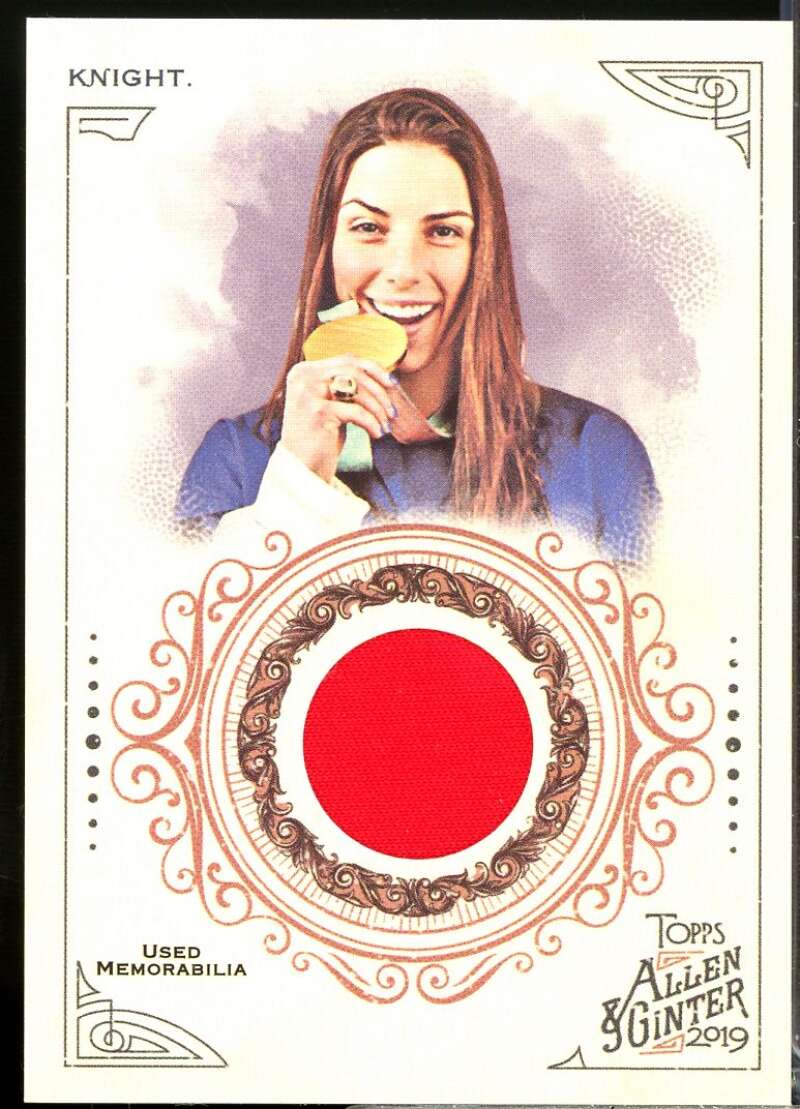 Hilary Knight Rookie Card 2019 Topps Allen and Ginter Relics #FSRAHK  Image 1