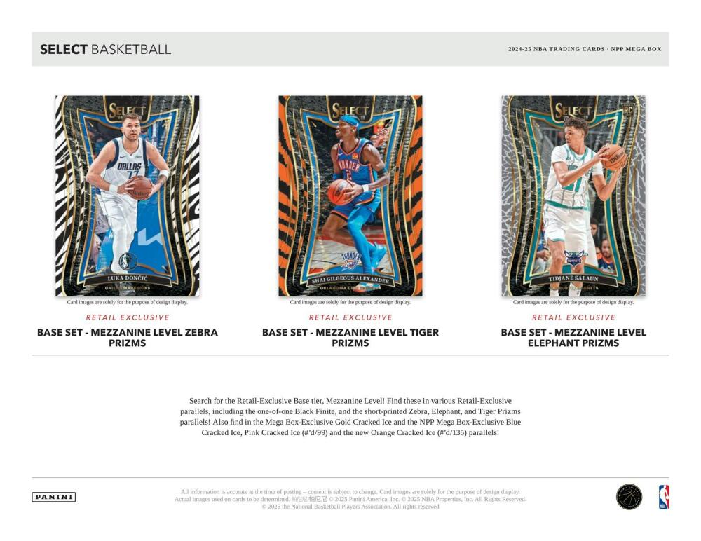2024-25 Panini Select Basketball Mega Box Image 5