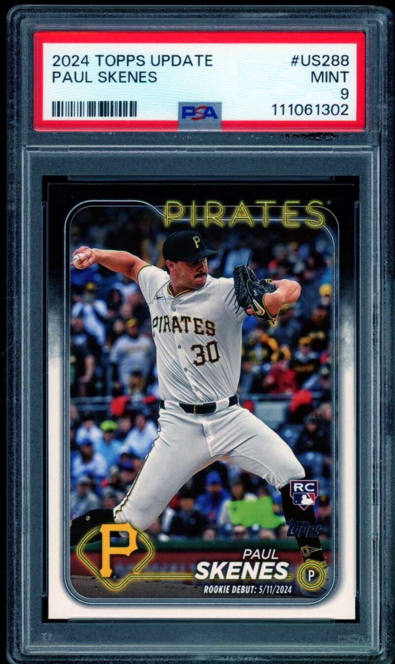 Paul Skenes Rookie Card 2024 Topps Update #US288 PSA 9 Image 1