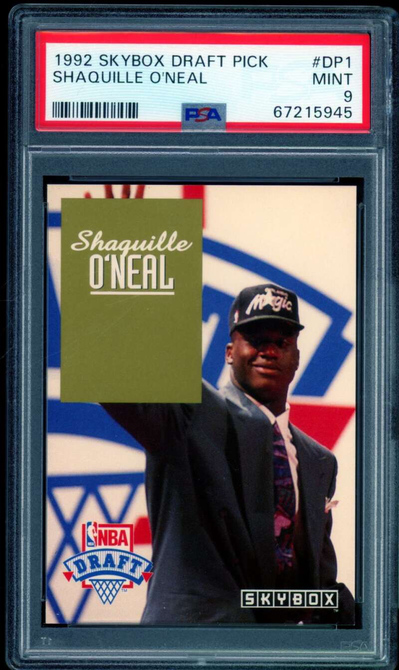 Shaquille O'Neal Rookie Card 1992-93 SkyBox #DP1 PSA 9 Image 1