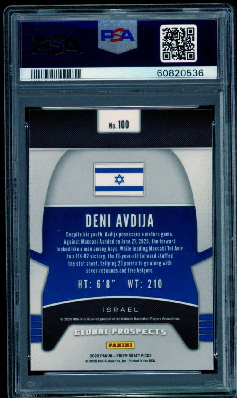 Deni Avdija Rookie Card 2020-21 Panini Prizm DP #100 PSA 10 Image 2