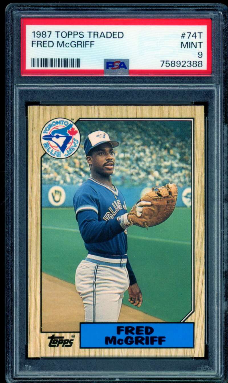 Fred McGriff Rookie Card 1987 Topps Traded #74T PSA 9 Image 1