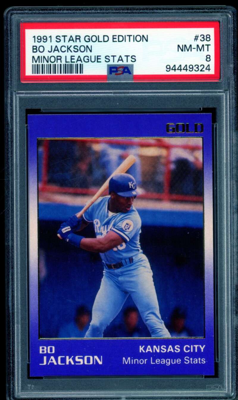 Bo Jackson Card 1991 Star Gold Edition Minor League Stats #38 PSA 8 Image 1
